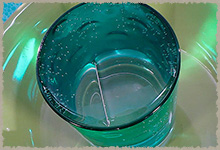 Aguja sobre agua